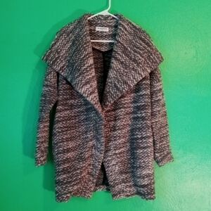 Glamorous Grey Wool Blend Open Cardigan